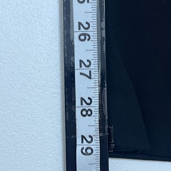 Tory Burch Faux Leather Panel Ankle Zip Pants Black Medium Work Chic - Picture 7 of 8